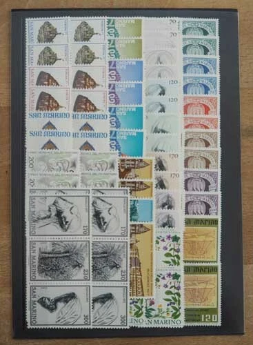 1977 San Marino; 100 komplette Jahrgänge mit Flugpost, **/MNH, ME 1150,- 2