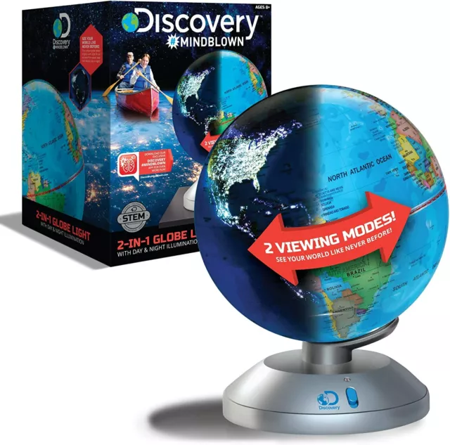 discovery 2-in-1 globe light with day and night illumination