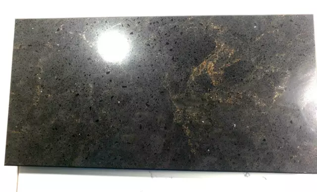 Quartz Sushi Board Stone Cutting Board 10x5 Charcuterie board black gold vein