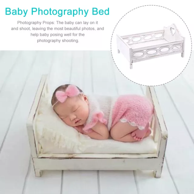 Cute Posing Props Wooden Cot Vintage Baby Photography Bed Shooting Crib