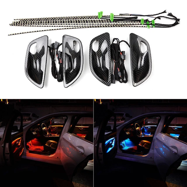Strisce luminose porta interni led ambiente auto doppio colore per BMW Serie 5 F10/F11