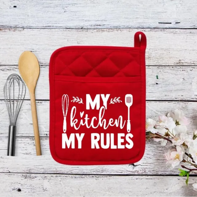My Kitchen My Rules - Portavasos - Hot Pad - Horno Mitt - 015