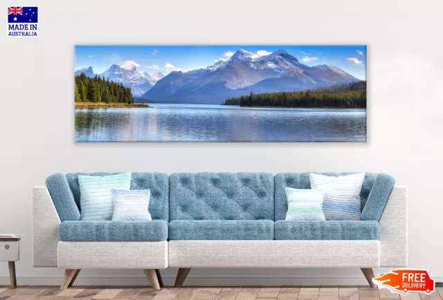 Panoramic Canvas Lake & Forest View High Quality 100%  Australian Made Quality