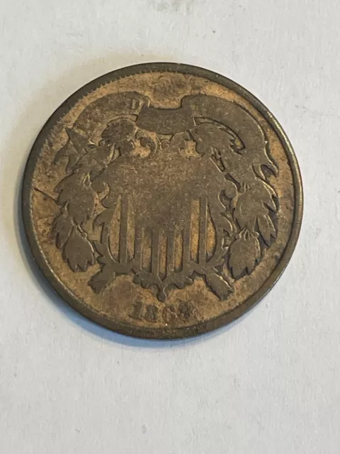 1868 Two Cent Piece G