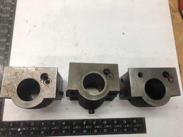 3 Lot - CNC Lathe Turret Tool Holder Block Coolant Thru 1.75" ID 1-3/4"
