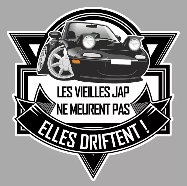 MAZDA MIATA MX5 DRIFT JAPAN JDM HUMOUR 12cm AUTOCOLLANT STICKER AUTO VA110