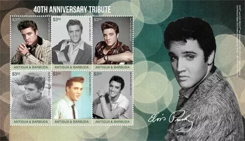 Antigua & Barbuda 2017 - Elvis Presley 40th Anniversary Tribute, Part B - MNH