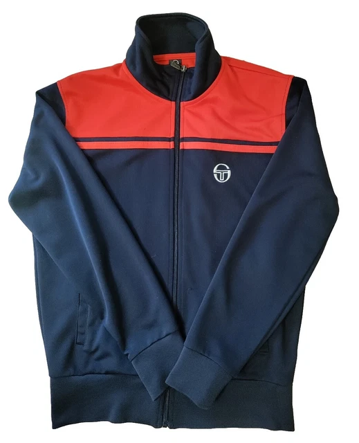 MENS SERGIO TACCHINI tracksuit top XXL Black Red Superb
