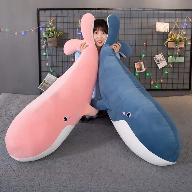 Peluche Squalo Gigante - Cuscino Per Lettura, Morbido E Colorato, Varie Misure Fino A 100cm