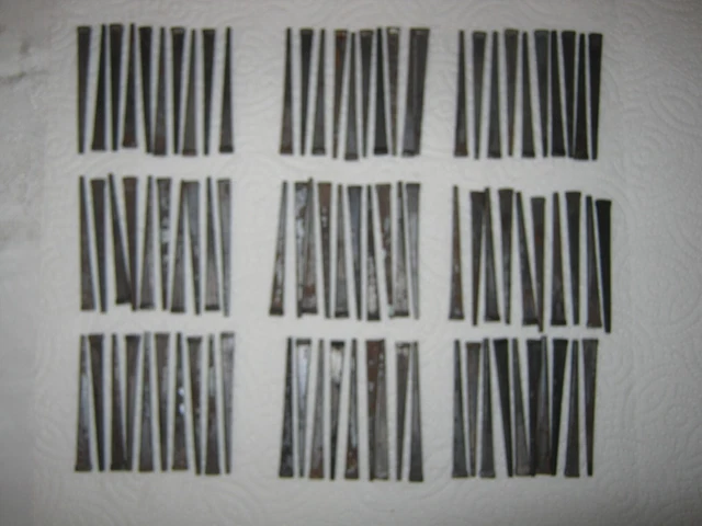 2 1/8 inch Vintage Used Square Head iron Common Cut Nails  90 count lot