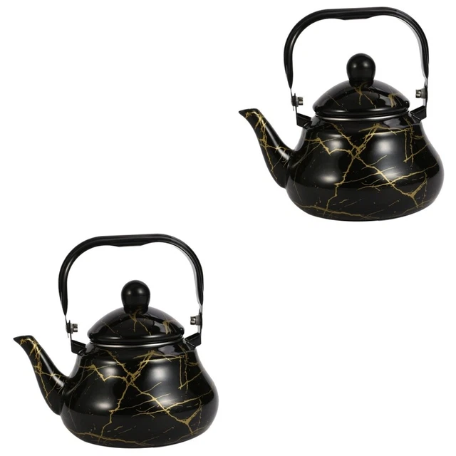 2pcs Convenient Water Kettle Enamel Tea Pot Household Stovetop Kettle Home