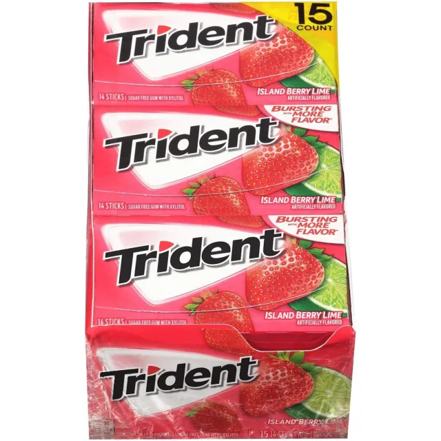 Trident Sugar Free Gum, Mint Bliss, 14 Pieces, 15-count