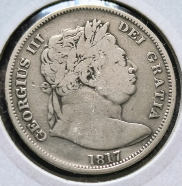 1817 Half Crown Pre 1920 Silver Coins King George III 925 Sterling Not Scrap