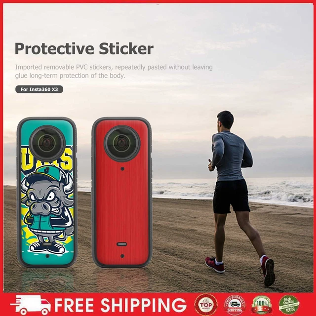 2 juegos de calcomanías panorámicas de PVC HÁGALO USTED MISMO películas adhesivas para Insta360 X3 (Bull)
