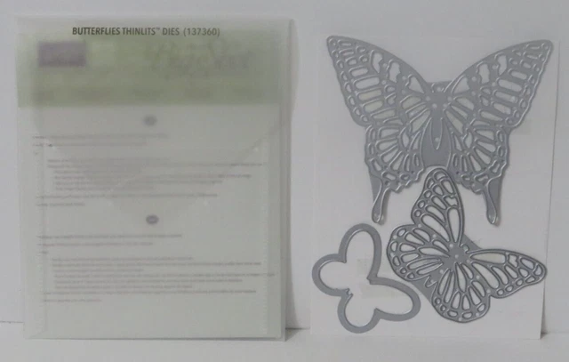 ¡Estampilla usada! Matrices delgadas de mariposas Sizzix Bigshot mariposa