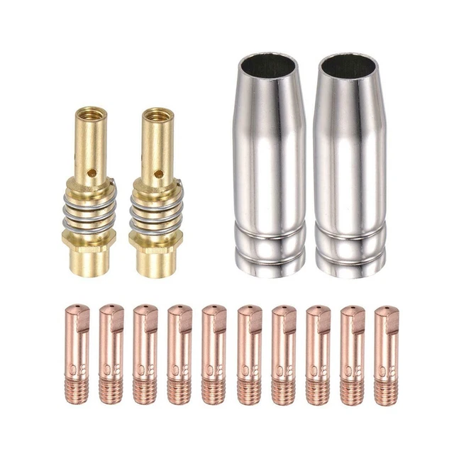 Pack De 10 Buses à Gaz En Cuivre Pour Poste MIG/MAG - Type MB 15AK, Filetage M6x1 - Neuf