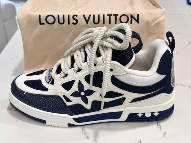 Louis Vuitton® LV Skate Sneaker Blue. Size 07.5 in 2023  Louis vuitton  sneakers, Leather street style, Sneakers blue
