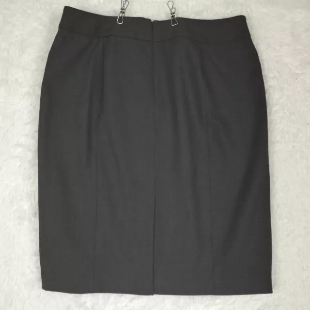 Calvin Klein Womens Skirt Pencil Suit Charcoal Gray Lined Knee 12 New 2