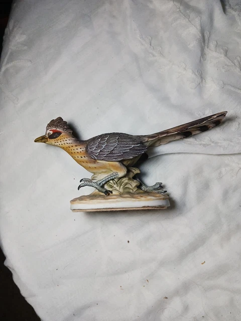Vintage Lefton China Road Runner KW3209 Hand Painted Japan Bird Excellent Cond