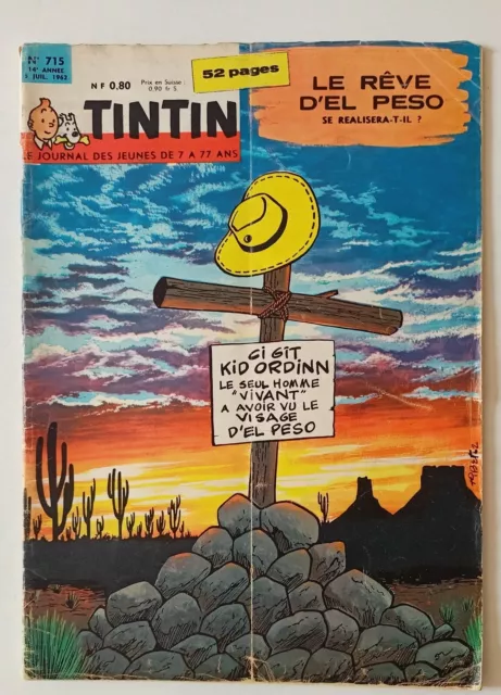 Journal  de Tintin France N°715 5 juillet 1962