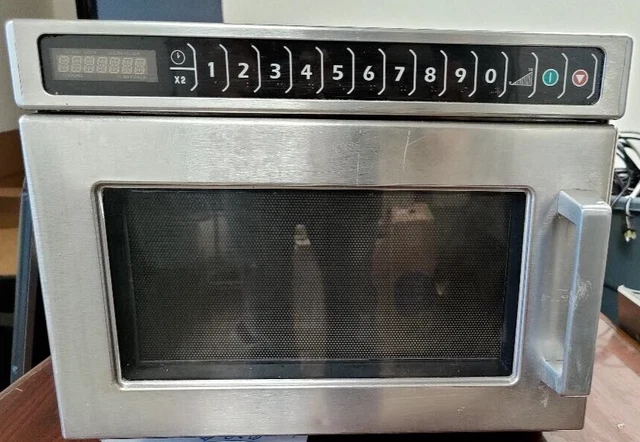 Amana HDC12A2 Heavy Duty Stainless Steel Commercial Microwave with Push Button