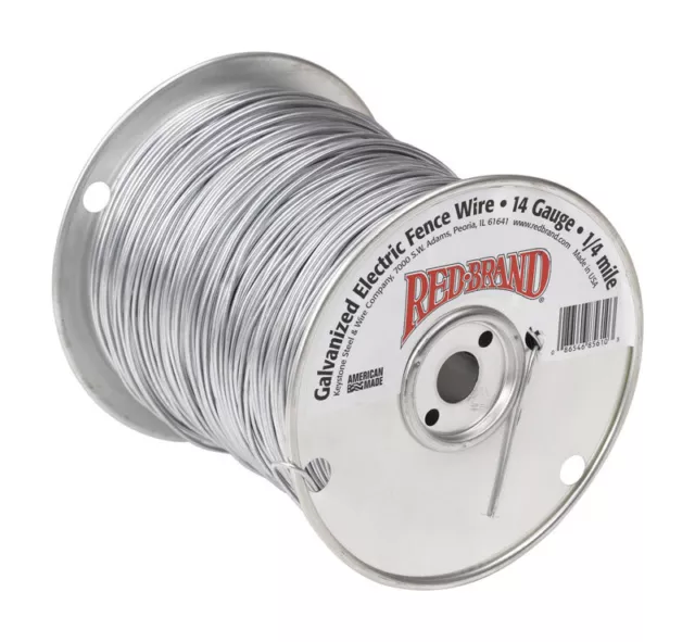 Red Brand 85610 Silver Galvanized Steel Electric-Powered Fence Wire 1320 ft.