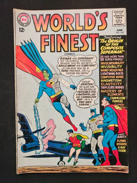 World’s Finest Comics # 142 Origin Composite Superman DC Comics 1964 Silver Age