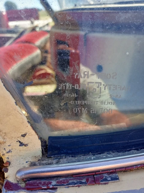 1978-1987 El Camino Rear Cab Quarter Glass Window B Pillar Lh Left Side Nice 2