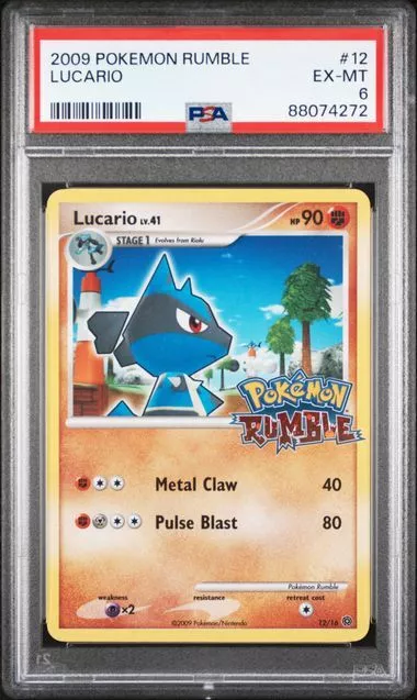 Pokemon - Lucario -  12/16 - PSA 6 - Rumble - 88074272