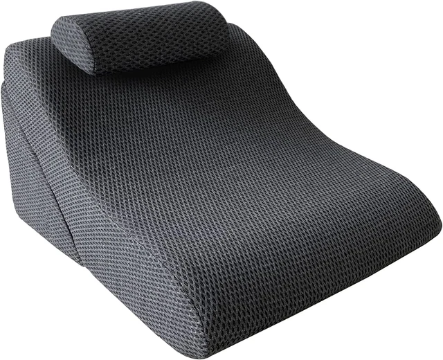 Memory Foam Bed Wedge Pillow Set for Headboard Sleeping with Adjustable Back Pil