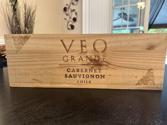 Veo Grande Wood Wine Box Crate Cabernet Sauvignon Chile