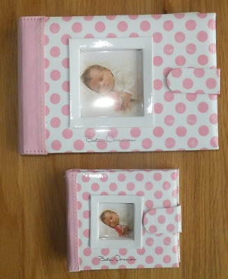Juego de 2 álbumes de fotos para bebés ~ rosa