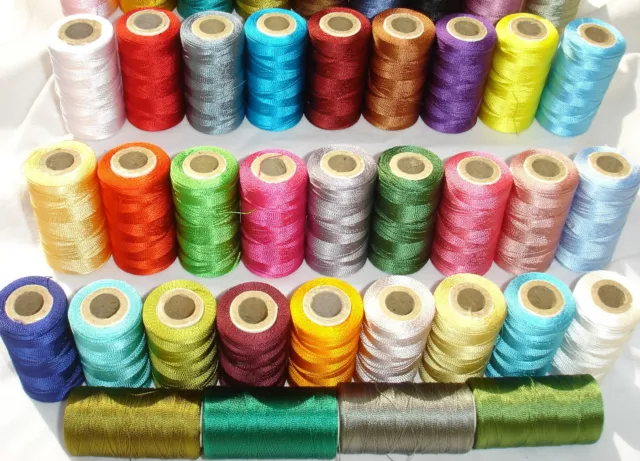 25 Embroidery Machine Thread Spools for Brother, Janome, Singer more, 25 Colours