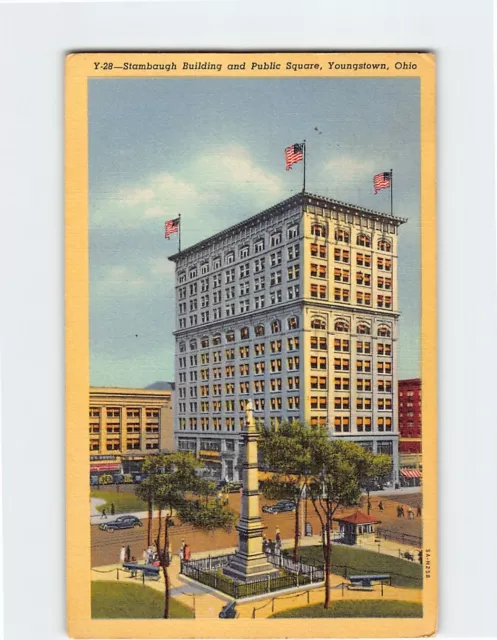 Postcard Stambaugh Building and Public Square Youngstown Ohio USA