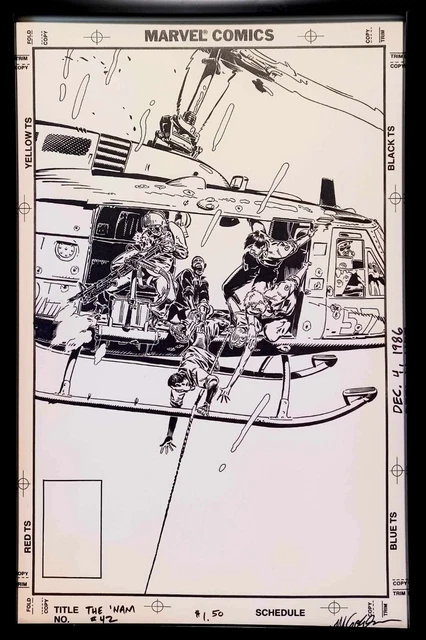 The 'Nam #42 by Michael Golden 11x17 FRAMED Original Art Poster Print Marvel