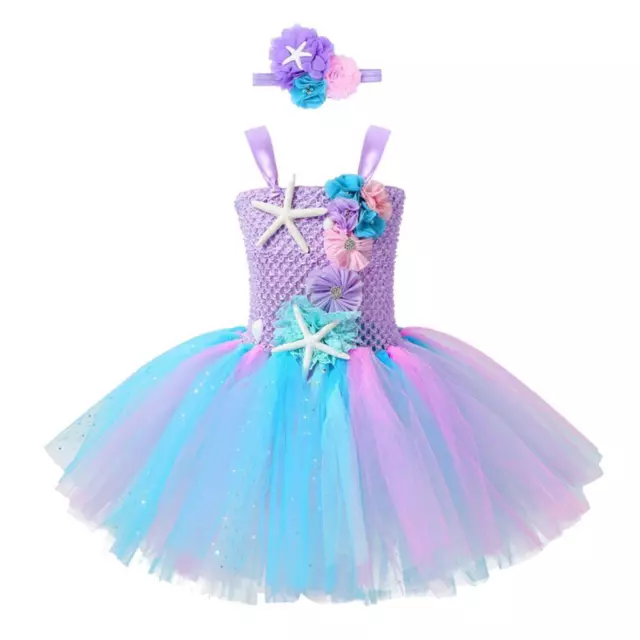 Mermaid Tutu Dress Princess Birthday Party Dresses for