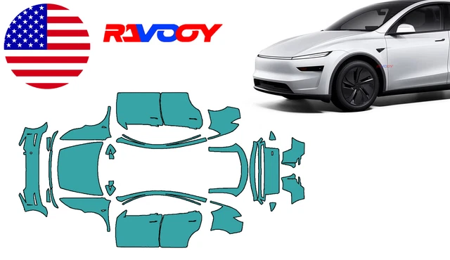 Protections De Seuil De Porte Pour Tesla Model Y Juniper (2025-2026) - Film Carbone Antidérapant - Avant/Arrière - Protection Et Style
