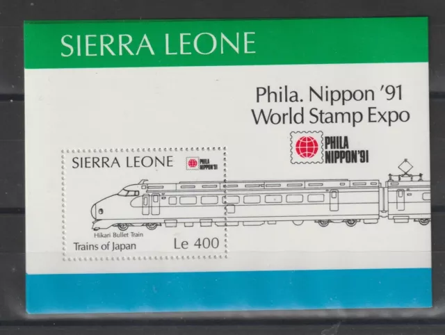 Sierra Leone 1991 Treni Phila Nippon '91 - 1 Bf Mnh Mf121876