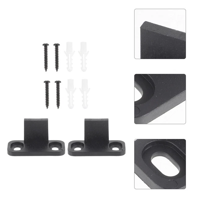 2 Sets Carbon Steel Barn Door Floor Guide Rollers Adjustable