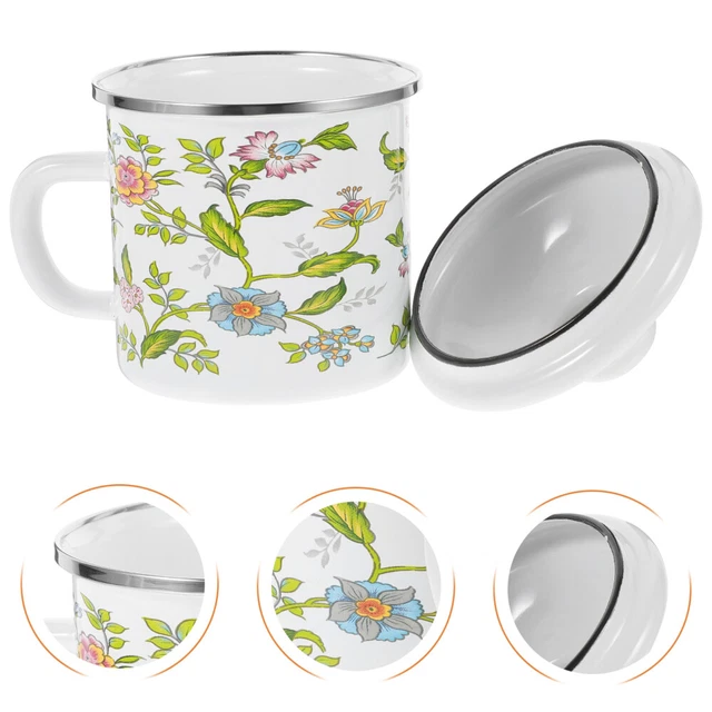Shirtinstyle Emaillebecher Mit Seepferdchen-Motiv – 300 Ml, Weiß, Für Kaffee & Tee