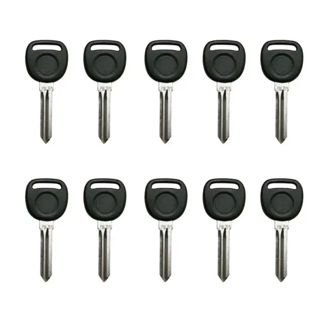 New Uncut Chipped Transponder key Replacement for GM PK3+ Z Keyway (10 Pack)