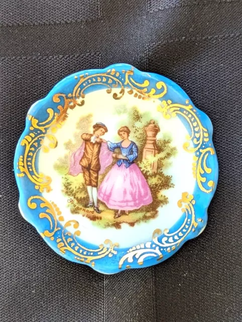 2 Inch Antique French Limoge Plate Reduced!