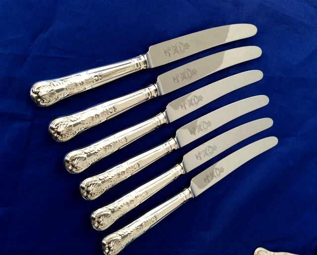 VINTAGE KINGS PATTERN EPNS Sheffield A1 Cutlery Set. 44 pieces. Clean