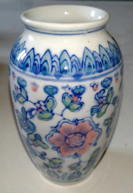 Petit Bougeoir En Porcelaine Blanche – Décor De Fleurs – Occasion Très Bon état