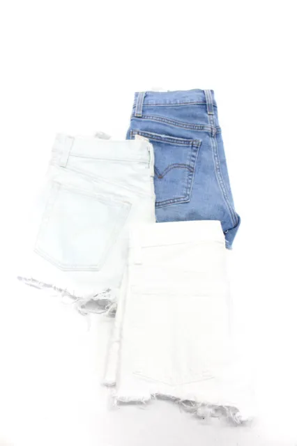 Levis Womens Denim Cut Off Jean Shorts Blue Size 25 Lot 3