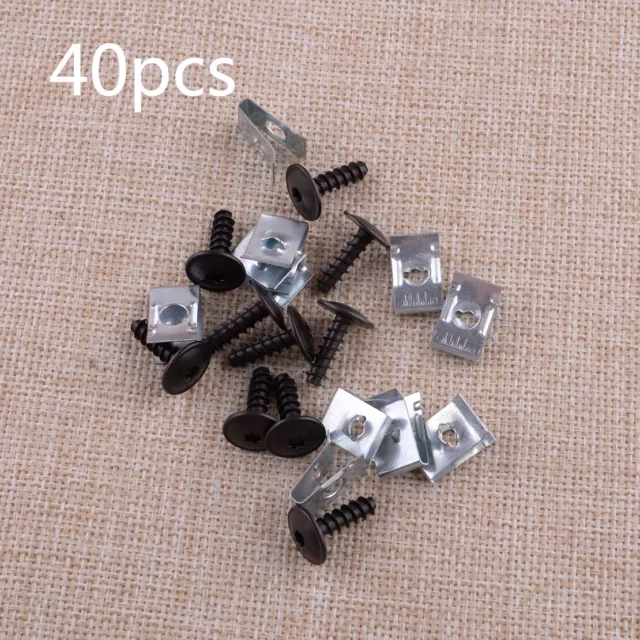20x Wheel Arch Cover Undertray Torx Screw Speed Spire Nut Clips Fits For VW Audi
