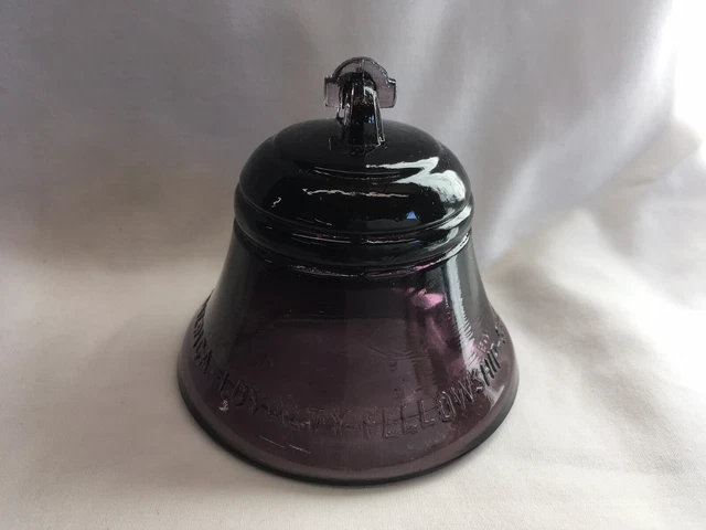 1976 Purple Amethyst Insulator Glass Bell Telephone Pioneers of America