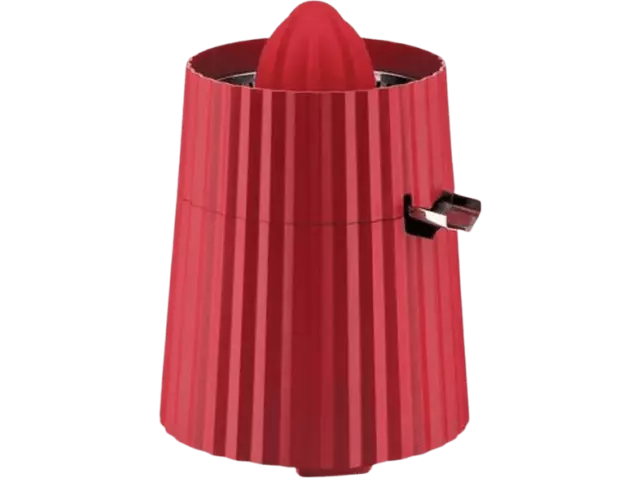 Exprimidor - Alessi Plissé MDL07 R, 80 W, Filtro de acero inoxidable, Rojo