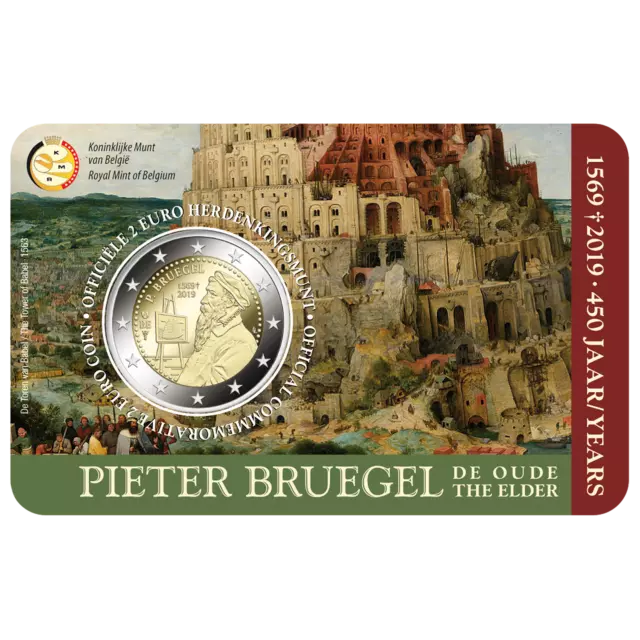 #RM# COINCARD 2 EURO COMMEMORATIVE BELGIQUE 2019 - Pieter Bruegel