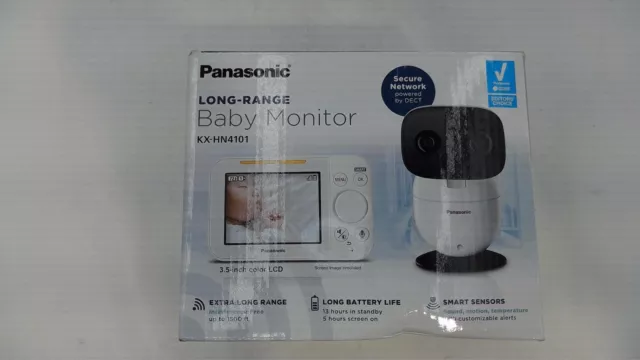 Panasonic Baby Monitor with Camera and Audio, 3.5” Color Video (White)